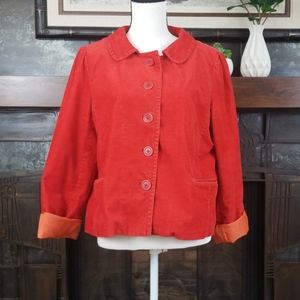 J Crew Orange Corduroy Jacket
